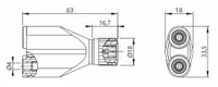 PJP 7043 BNC Adapter Dimensions
